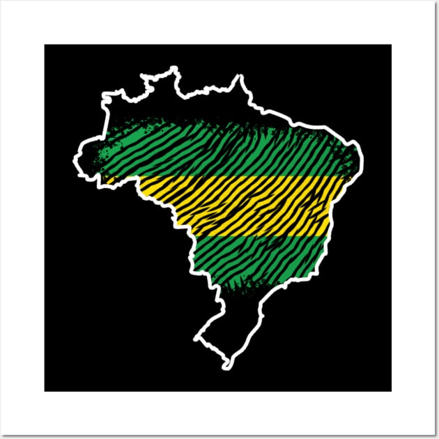 Brazil South America Tshirt Wall Art by thefriendlyone